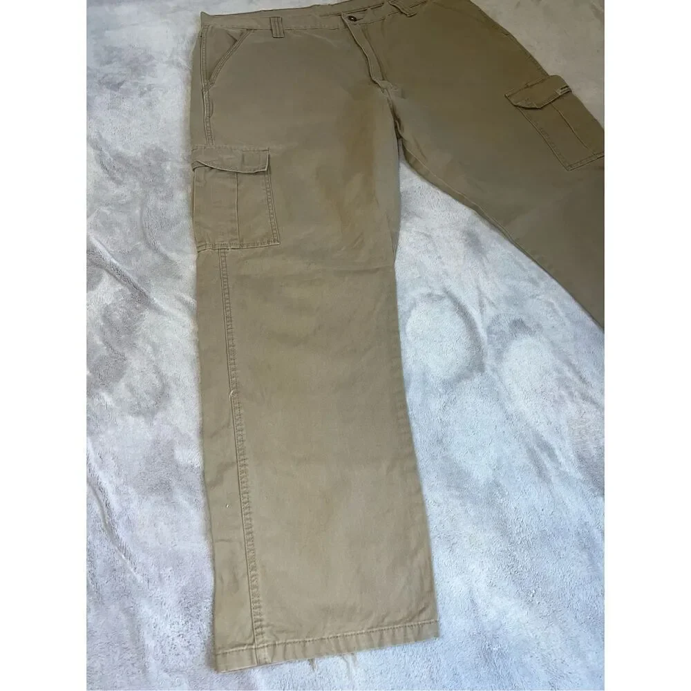 Wrangler Men’s Khaki Hiking Pants 40x30 Cotton Cargo